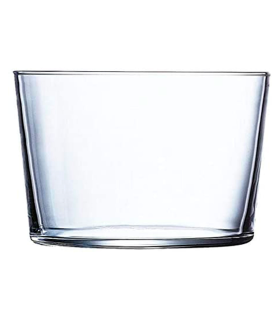 Tradineur - Juego de 12 vasos de cristal 23 cl, modelo "Ruta", pack 12 vasos para licores, bebidas, 8,2 x 6 cm, ligeros, aptos para lavavajillas