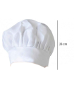 Gorro de cocinero de color blanco para niños, complemento para carnaval, halloween, fiestas, celebraciones. 23 x 20 x 20 cm