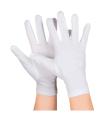 Guantes cortos para disfraz, 100% poliéster, accesorio de carnaval, halloween, cosplay, fiestas, cumpleaños (Blanco, adulto, talla única)