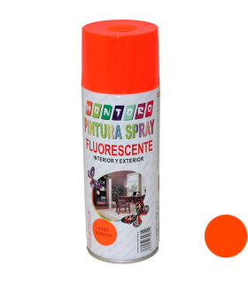 Montoro - Bote de pintura en spray F202 naranja fluoresecente 400 ml, válido para multitud de superficies de interior y exterior