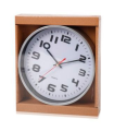 Reloj de pared silencioso con números redondo, diseño clásico, funcionamiento a pilas, decoración del hogar, cocina, salón, dormitorio, 24,5 cm de diámetro, color aleatorio