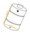 Tradineur - Pack de 2 pilas R14 - 1,5 V - C - pilas de repuesto para juguetes, linternas, relojes, aparatos electrónicos - 4,6 x 2,5 cm