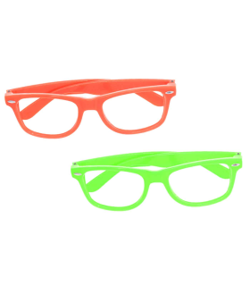 Gafas de fiesta gigante color surtido para jóvenes y adultos, complemetos de disfraces para carnaval, halloween u otras celebraciones. 9 x 26 x 3 cm