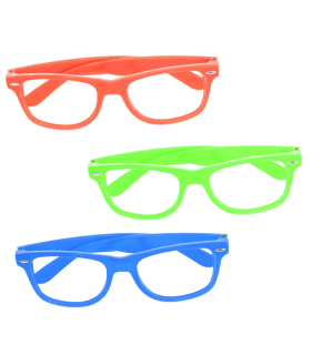 Gafas de fiesta gigante color surtido para jóvenes y adultos, complemetos de disfraces para carnaval, halloween u otras celebraciones. 9 x 26 x 3 cm