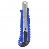 Cúter profesional con mango antideslizante, cutter con cuchilla de 18 mm, bloqueo de seguridad, carcasa de plástico, forma ergon