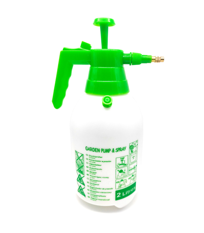 Botella pulverizar, sulfatar, 2 L. Bomba de presión/vaporización con pulverizador, boquilla de latón ajustable, jardinería, riego de flores y plantas, limpieza