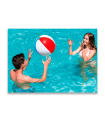 Tradineur - Pelota hinchable de colores para playa o piscina, válvula de seguridad, inflables de verano, diámetro 51 cm.