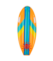 Tradineur - Colchoneta surf infantil hinchable con asas 112 x 40 x 10 cm, flotador inflable flotante natación, niños, playa y piscina, 3-10 años, color aleatorio