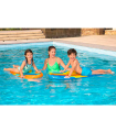 Tradineur - Colchoneta surf infantil hinchable con asas 112 x 40 x 10 cm, flotador inflable flotante natación, niños, playa y piscina, 3-10 años, color aleatorio