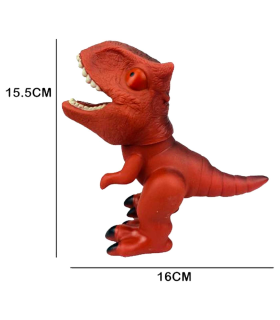 Tradineur - Dinosaurio de juguete - Modelo Carnotaurus - Fabricado en España - 15,5 x 19 x 10 cm - Color Rojo