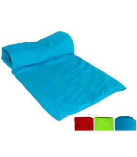 Tradineur - Toalla de playa sintética XXL, 100% poliéster, ligera y de secado rápido, suave y resistente, piscina, picnic, acampada, camping, 230 x 150 cm, color aleatorio