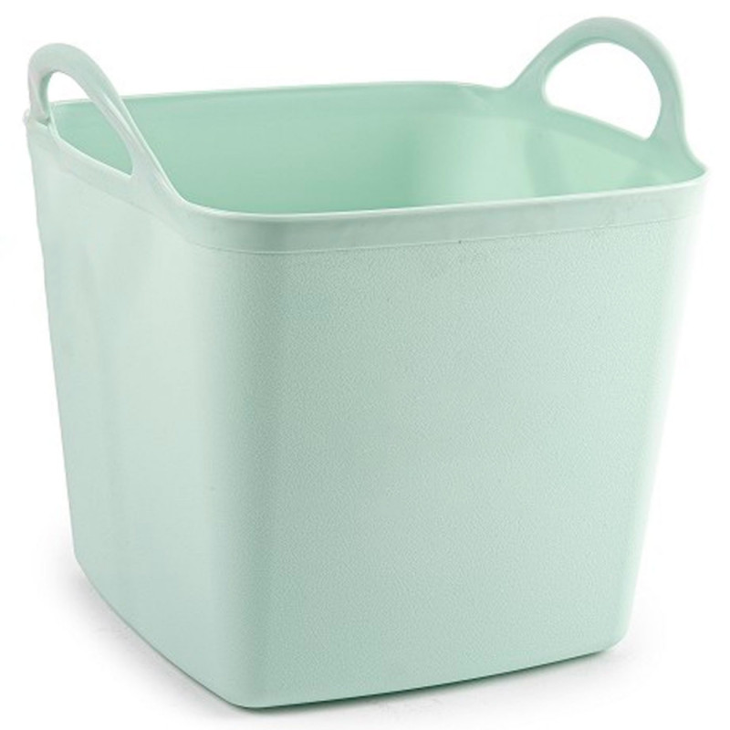 Tradineur - Capazo cuadrado de plástico, cubo flexible multiusos con asas, transporte, ropa, jardín, hogar, fabricado en España, Tradineur - Capazo cuadrado de plástico, cubo flexible multiusos con asas, transporte, ropa, jardín, hogar, fabricado en España,