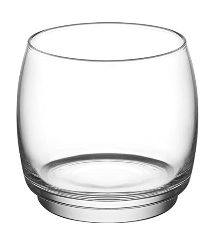 Tradineur - Set de 6 vasos de cristal con base gruesa, modelo Lune, resistentes, aptos para lavavajillas, servir whisky, licores, refrescos (325 ml, 8 x 7,5 cm)