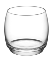 Tradineur - Set de 6 vasos de cristal con base gruesa, modelo Lune, resistentes, aptos para lavavajillas, servir whisky, licores, refrescos (325 ml, 8 x 7,5 cm)