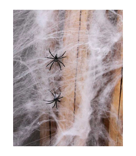 Tradineur - Telaraña para decorar 50g - Fabricado en poliéster - Adorno para decoración de halloween - Color blanco