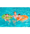 Tradineur - Flotador infantil hinchable de vinilo, aro, anillo inflable para piscina, playa, natación, resistente, niños 3-6 años, Ø 76 cm, color aleatorio