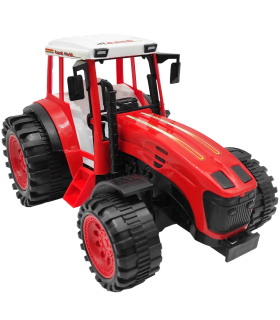 Tractor de juguete de fricción, vehículo agrícola, cabina, regalo para niños, cumpleaños, navidad, juegos, infantil, diversión (Rojo, 14 x 15 x 23 cm)