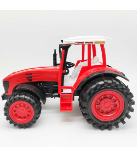 Tractor de juguete de fricción, vehículo agrícola, cabina, regalo para niños, cumpleaños, navidad, juegos, infantil, diversión (Rojo, 14 x 15 x 23 cm)