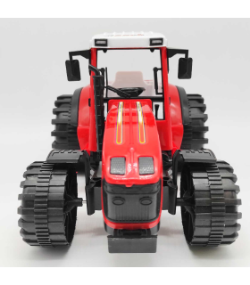 Tractor de juguete de fricción, vehículo agrícola, cabina, regalo para niños, cumpleaños, navidad, juegos, infantil, diversión (Rojo, 14 x 15 x 23 cm)