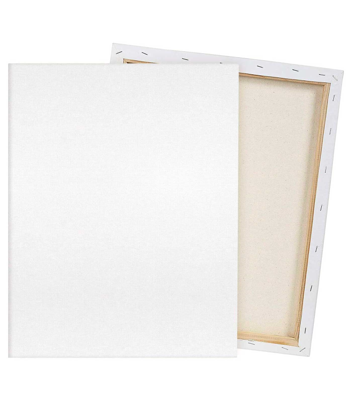 Lienzo blanco para pintar 30 x 40 cm, 100% algodón, grosor 1,5 cm, válido para todo tipo de pinturas: acrílica, óleo, acuarela, ideal para aficionados a la pintura y profesionales