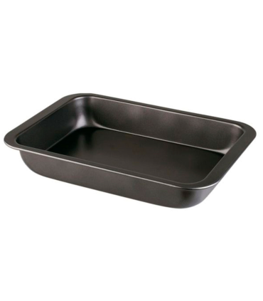 LifeStyle - Bandeja, fuente de horno antiadherente de acero inoxidable, recipiente rectangular para asar, cocinar deliciosas recetas, 42 x 29 x 5 cm