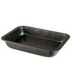 LifeStyle - Bandeja, fuente de horno antiadherente de acero inoxidable, recipiente rectangular para asar, cocinar deliciosas recetas, 42 x 29 x 5 cm