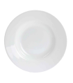 Tradineur - Plato hondo redondo de vidrio opal, ideal para servir postres, aperitivos o comidas, apto para lavavajillas. 3,5 x 24 cm (alto x diámetro)