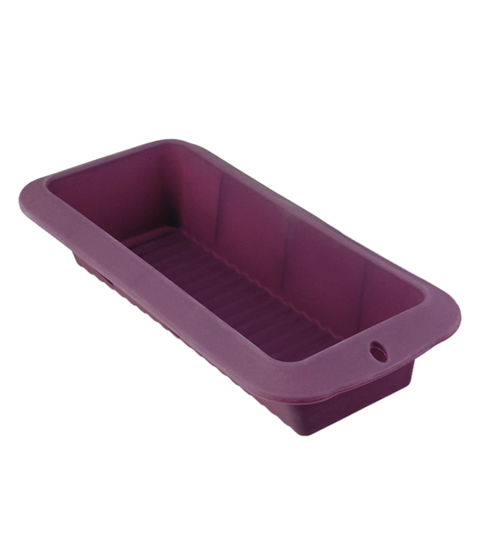 Tradineur - Molde para pastel de silicona, fuente para horno rectangular de silicona, bandeja para horno, color violeta, 6 x 30 x 10,5  cm