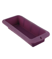 Tradineur - Molde para pastel de silicona, fuente para horno rectangular de silicona, bandeja para horno, color violeta, 6 x 30 x 10,5  cm