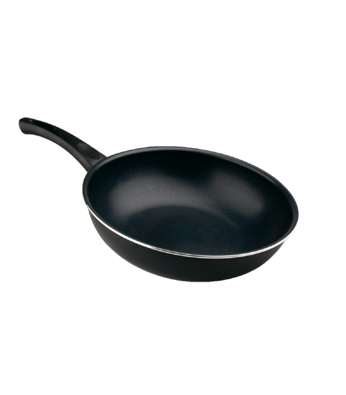 Tradineur - Sartén profunda antiadherente wok de aluminio inducción rápida para todo tipo de fuegos 30 cm