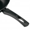 Tradineur - Sartén WOK de inducción rápida antiadherente - Fabricado en Aluminio - Incluye mango de silicona - Apto para inducci