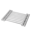 Salvamantel extensible de 23 a 38 cm de acero inoxidable, salvamanteles metálico para ollas, sartenes, bandejas, fuentes de horno, apto para lavavajillas