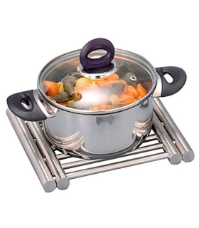 Salvamantel extensible de 23 a 38 cm de acero inoxidable, salvamanteles metálico para ollas, sartenes, bandejas, fuentes de horno, apto para lavavajillas