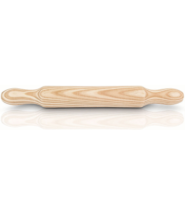 Rodillo de madera para amasar 57 x 5 cm para cocina, repostería, agarradores laterales, accesorio amasador de panadero para estirar masas para pan, pizzas, resistente y duradero