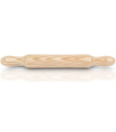 Rodillo de madera para amasar 57 x 5 cm para cocina, repostería, agarradores laterales, accesorio amasador de panadero para estirar masas para pan, pizzas, resistente y duradero