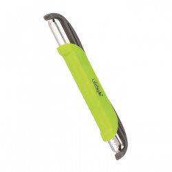 Tradineur - Pelador con 2  tipos de cortes, frutas/verduras y juliana, quitapiel de acero inoxidable con doble cuchilla, pelapat