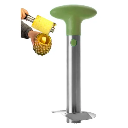 Pelador de piña, cortador, vaciador de piña de acero inoxidable, apto para lavavajillas, utensilios de cocina, 24 cm, color alea