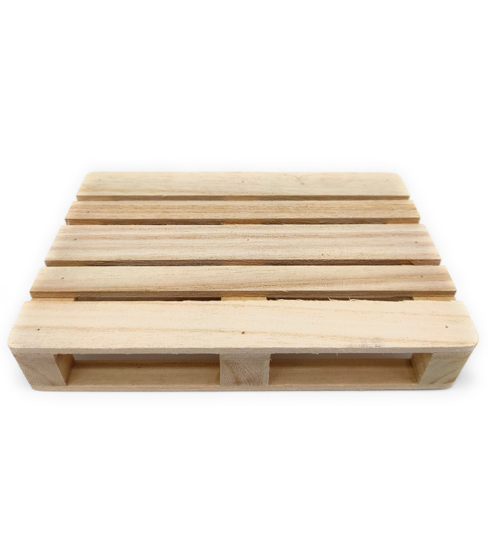 Tradineur - Pack de 6 bandejas de madera estilo palet multiusos 17,6 x 11,3 x 3 cm. Posavasos, tabla, plato ideal para servir tapas, pinchos, caterings