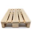 Tradineur - Pack de 6 bandejas de madera estilo palet multiusos 17,6 x 11,3 x 3 cm. Posavasos, tabla, plato ideal para servir tapas, pinchos, caterings