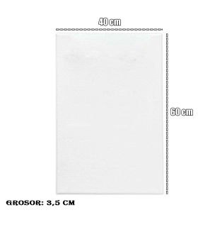 Tradineur - Lienzo grueso preestirado en blanco para pintar, 100% algodón, listones de madera, apto para todo tipo de pinturas, óleo, acrílica, 40 x 60 x 3,5 cm