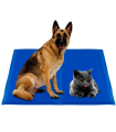 Tradineur - Alfombra auto refrigerante para perros y gatos, alfombrilla refrescante para mascotas, impermeable, gel duradero, no tóxico, verano (Azul, 50 x 90 cm)