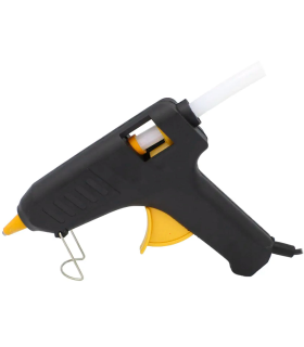 Tradineur - Pistola de silicona caliente 60W, modelo Brico, pistola de pegamento, encolar, incluye 2 barras de silicona y cable, bricolaje, manualidades, artesanía, reparaciones