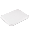 Tradineur - Bandeja reutilizable rectangular, polipropileno, hostelería, bares, restaurantes, hogar, fabricada en España (Blanco, 41,2 x 30,7 x 1,8 cm)