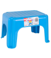 Taburete infantil de plástico azul 19 x 26 x 18 cm, banqueta multiusos, asiento para niños, resistente y muy ligero, idel para interior o exterior, salón, dormitorio, patio, jardín