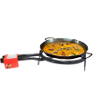 Tradineur - Quemador paellero gas butano, diámetro 34,5 cm, aro paellero esmaltado con patas, hornillo paellas, homologado, exterior, jardín, camping, acampada