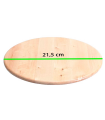 Tradineur - Plato giratortillas de madera, tapa volteatortillas para sartén, dar la vuelta fácilmente a la tortilla, utensilio cocina, diámetro 21,5 cm