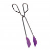 Tradineur - Tenacilla de acero inoxidable con punta de silicona 35 cm, pinzas, tenaza para carne, pescado, ensalada, barbacoa, p