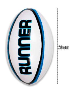 Tradineur - Balón de Rugby Mini Play, Balón Entrenamiento de Rugby, Pelota Rugby para playa - Diseño runner - Color surtido 