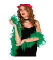 Tradineur - Boa de plumas de color verde - Fabricado en poliéster - complemento para carnaval, halloween, fiestas, celebraciones - Longitud: 180 cm