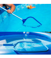 Tradineur - Recogehojas para piscina con barra telescópica de aluminio, red de limpieza con pértiga para spa, jacuzzi, charca, fuente, 185 x 30 cm